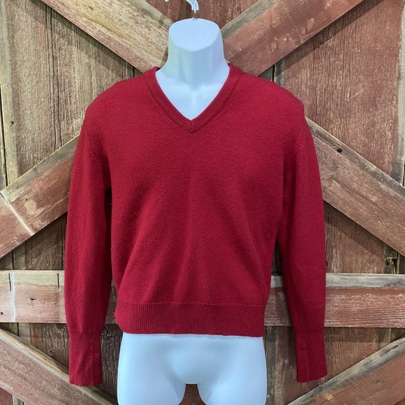 Lord Jeff Other - Vintage Cash wool Lord Jeff Extra Fine Merino Wool Sweater Medium Red Super 80s